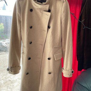 MNG SUIT Women's Double-breasted Wool Coast XS in Camel